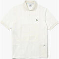 Tee-shirts sur Grenoble : T-shirt Lacoste Polo L!VE H&eacute;ritage relax fit en piqu&eacute; et &eacute;ponge Blanc