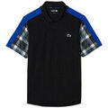 Tee-shirts sur Grenoble : T-shirt Lacoste POLO NOIR COLOR-BLOCK &Agrave; CARREAUX TENNIS Noir