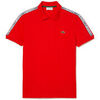 T-shirt Lacoste POLO HOMME &Agrave; BANDES SIGL&Eacute;ES EN MINI PIQU&Eacute; ROUGE Rouge