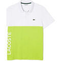 Tee-shirts sur Grenoble : T-shirt Lacoste POLO REGULAR FIT COLOR-BLOCK BLANC ET VERT