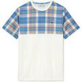 Tee-shirts sur Grenoble : T-shirt Lacoste T-SHIRT HOMME TENNIS REGULAR FIT IMPRIM&Eacute; CARREAUX BL Bleu