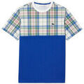 Tee-shirts sur Grenoble : T-shirt Lacoste T-SHIRT HOMME TENNIS REGULAR FIT IMPRIM&Eacute; CARREAUX BL Bleu