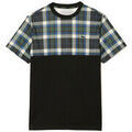 Tee-shirts sur Grenoble : T-shirt Lacoste T-SHIRT HOMME TENNIS REGULAR FIT IMPRIM&Eacute; CARREAUX NO Noir