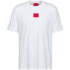 T-shirt HUGO T-shirt Diragolino 212 blanc avec &eacute;tiquette logo rouge Blanc