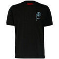 T-shirt HUGO T-shirt Dafu Noir en coton biologique avec motif artist