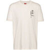 T-shirt HUGO T-shirt Dafu Beige en coton biologique avec motif artis