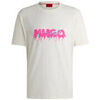 T-shirt HUGO T-SHIRT BLANC EN JERSEY DE COTON AVEC DOUBLE LOGO DACAT