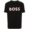 T-shirt BOSS T-SHIRT NOIR REGULAR EN COTON STRETCH AVEC LOGO DE LA S