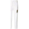 Pantalon BOSS BAS DE SURV&Ecirc;TEMENT BLANC EN COTON M&Eacute;LANG&Eacute; AVEC MOTIF AR Blanc