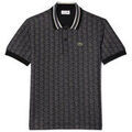 Tee-shirts sur Grenoble : T-shirt Lacoste POLO NOIR MOTIF MONOGRAMME CLASSIC FIT A COL CONTRAS