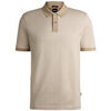 T-shirt BOSS Polo Beige en coton merceris&eacute; &agrave; micro motif H-PARLAY432 Beige