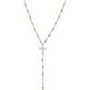 Collier Orusbijoux Collier Argent Rhodi&eacute; Cravate Croix Et Pierres Labradorite Argent&eacute;