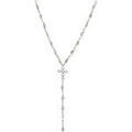 Collier Orusbijoux Collier Argent Rhodi&eacute; Cravate Croix Et Pierres Labradorite Argent&eacute; Grenoble