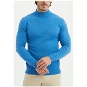 Pull Kebello Pull col Chemin&eacute;e H, Bleu Bleu
