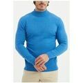 Pull Kebello Pull col Chemin&eacute;e H, Bleu Bleu