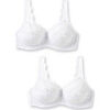Emboitants Daxon by - Lot de 2 soutiens-gorge &agrave; armatures Blanc