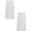 Maillots de corps Daxon by - Lot de 2 chemises sans manches Blanc