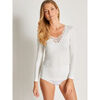 Maillots de corps Daxon by - Chemise 10% laine manches longues Beige