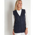 Gilets sur Grenoble : Gilet Daxon by - Gilet sans manches maille ajour&eacute;e Bleu