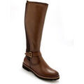 Bottes femme sur Grenoble : Bottes Pediconfort Bottes en cuir &eacute;lastiqu&eacute;es Marron