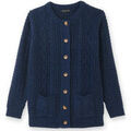 Gilet Daxon by - Cardigan maille torsad&eacute;e Bleu Grenoble