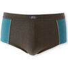 Slips Daxon by - Lot de 4 slips ferm&eacute;s taille haut Multicolore