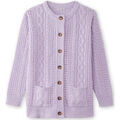 Gilet Daxon by - Cardigan maille torsad&eacute;e Rose Grenoble