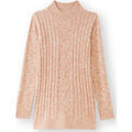 Pull Daxon by - Pull col montant maille torsad&eacute;e