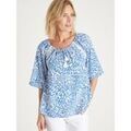 Chemises sur Grenoble : Chemise Daxon by - Tunique fluide encolure &eacute;lastiqu&eacute;e Bleu