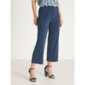 Pantalon Daxon by - Pantacourt en maille tout &eacute;lastiqu&eacute; Bleu Grenoble