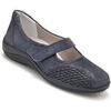 Ballerines Pediconfort Babies c&ocirc;t&eacute;s extensibles patte scratch Bleu