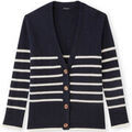 Gilets sur Grenoble : Gilet Daxon by - Gilet V &agrave; rayures Blanc