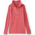 Pull Daxon by - Pull col camionneur zipp&eacute; Rose
