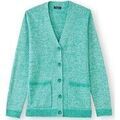 Gilets sur Grenoble : Gilet Daxon by - Gilet V maille chin&eacute;e Vert