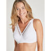 Triangles / Sans armatures Daxon by - Soutien-gorge forme crois&eacute;e Blanc