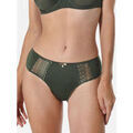 Culottes & autres bas
sur Grenoble : Culottes & slips Daxon by - Culotte midi d&eacute;tails dentelle Vert
