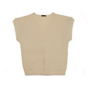 Pull Daxon by - Pull sans manches c&ocirc;tes anglaises Beige