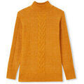 Pull Daxon by - Pull col montant torsad&eacute; Jaune