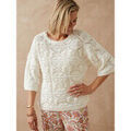 Pull Daxon by - Pull fa&ccedil;on crochet Beige