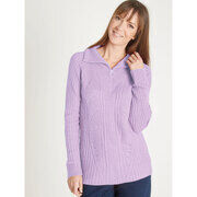 Pull Daxon by - Pull col camionneur zipp&eacute; Rose