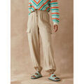 Pantalons sur Grenoble : Pantalon Daxon by - Pantalon &eacute;lastiqu&eacute; style cargo Beige