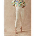 Pantalon Daxon by - Pantalon longueur 7/8&egrave;me en toile Beige Grenoble