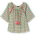 Chemises sur Grenoble : Chemise Daxon by - Tunique fluide encolure &eacute;lastiqu&eacute;e Blanc