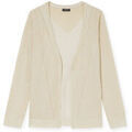 Gilets sur Grenoble : Gilet Daxon by - Gilet bord &agrave; bord d&eacute;tails ajour&eacute;s Beige