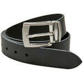 Ceintures sur Grenoble : Ceinture Daxon by - Ceinture cro&ucirc;te de cuir tannage v&eacute;g&eacute;tal Noir