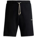 Shorts/Bermuda sur Grenoble : Short BOSS SHORT HEADLO 1 NOIR EN COTON STRETCH AVEC MOTIF ARTISTI