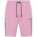 Shorts/Bermuda sur Grenoble : Short BOSS SHORT HEADLO 1 VIOLET EN COTON STRETCH AVEC MOTIF ARTIS