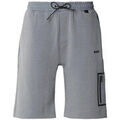 Shorts/Bermuda sur Grenoble : Short BOSS SHORT GRIS HARIQ EN COTON M&Eacute;LANG&Eacute; AVEC LOGO R&Eacute;FL&Eacute;CHISSA Noir