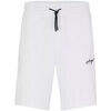 Short HUGO SHORT RELAXED FIT EN MOLLETON DE COTON BLANC AVEC LOGO MANUS