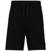 Short HUGO SHORT DIZ_C NOIR EN MOLLETON DE COTON AVEC BADGE LOGO T